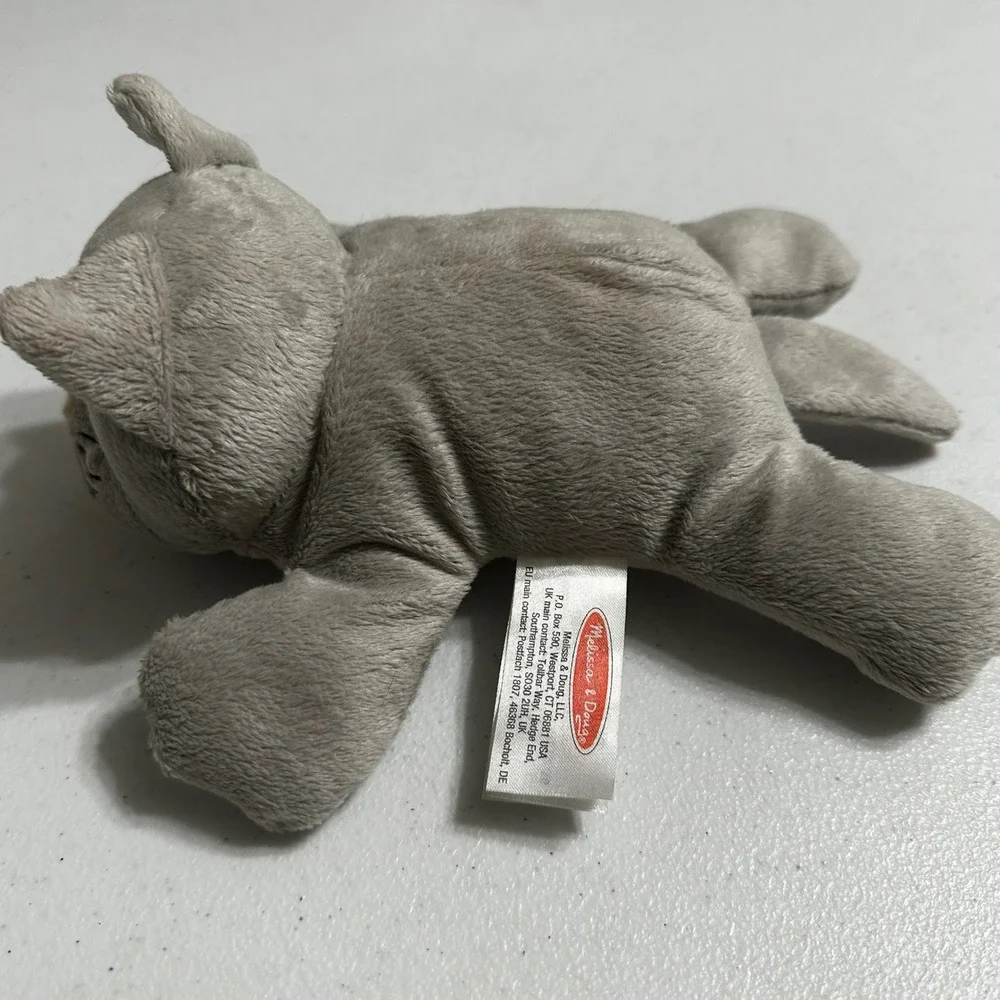 Melissa & Doug Laydown Gray‎ Kitty Cat Plush Stuffed Animal Toy 8